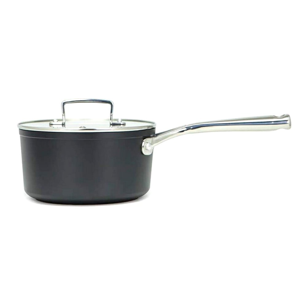 Saucepan with Lid Amercook Black Terracotta Stainless steel Aluminium Oven (Ø 18 cm)