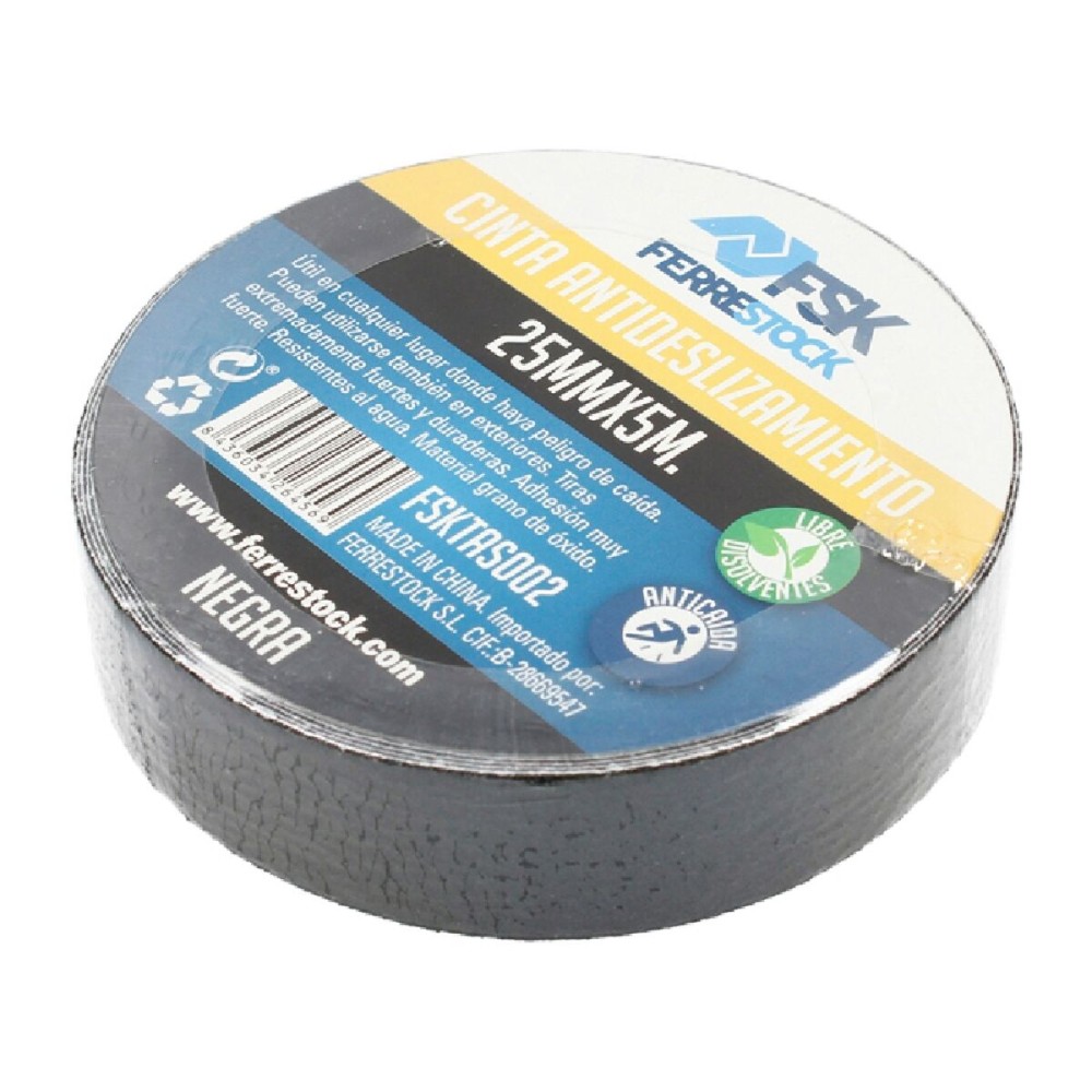 Adhesive Tape Ferrestock Black Non-slip