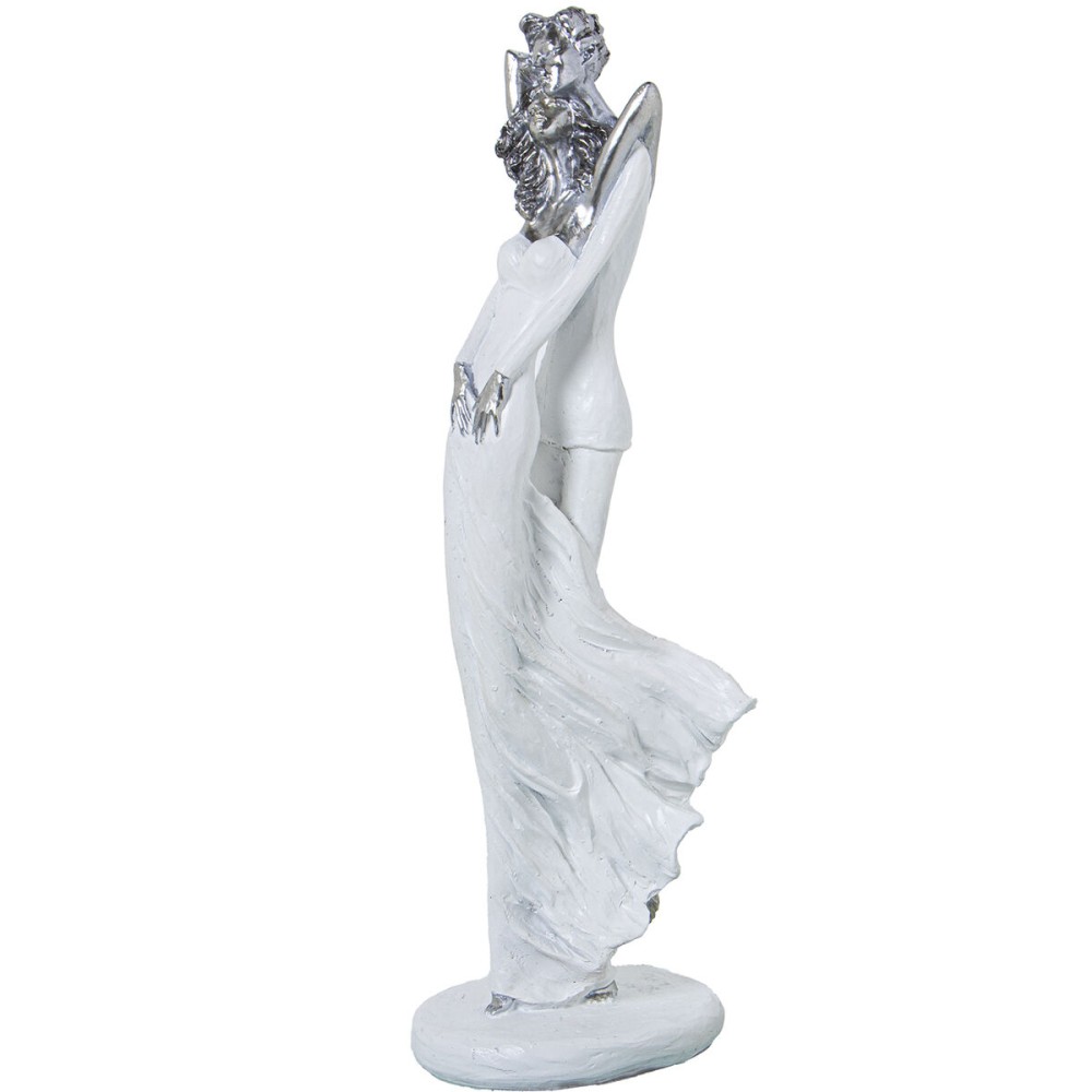 Decorative Figure Alexandra House Living White Silver Acrylic Plastic Melamin 9 x 8 x 30 cm