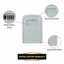 Safety-deposit box Master Lock 5401EURDCRM Keys White Grey Metal Aluminium 8 x 3 x 12 cm