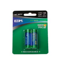 Piles Rechargeables EDM 38717 Max Pro II Eco-Series 2600 mAh 1,2 V 1,2V AA (2 Unités)