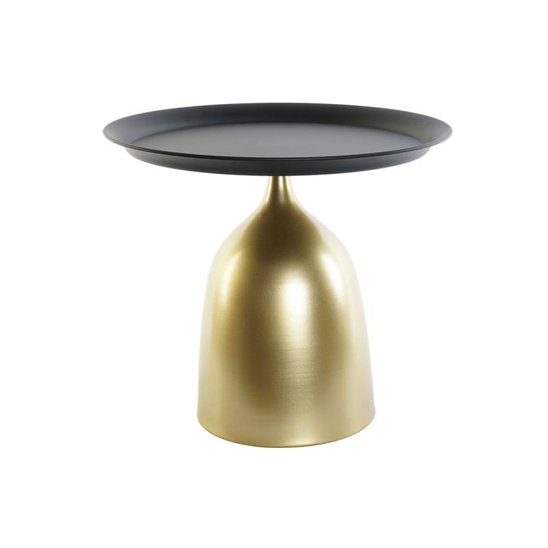 Table d'appoint DKD Home Decor Noir Doré Métal 50 x 50 x 43,5 cm