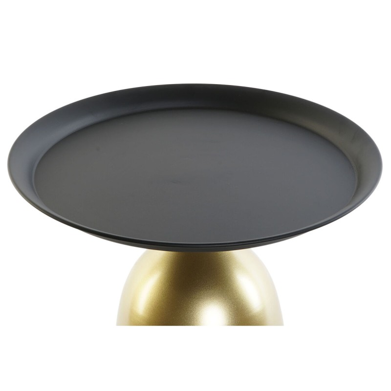 Table d'appoint DKD Home Decor Noir Doré Métal 50 x 50 x 43,5 cm