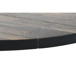 Dining Table DKD Home Decor Black Natural Metal Mango wood 200 x 100 x 76 cm