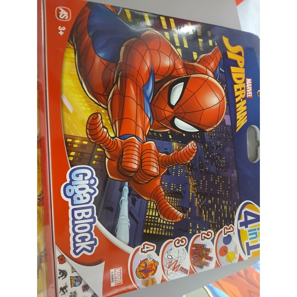 Block mit Zeichnungen zum Ausmalen Spider-Man Giga Block 4 in 1 35 x 41 cm