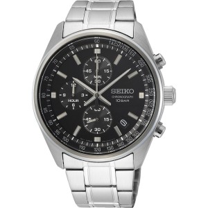 Montre Homme Seiko SSB379P1 Noir Argenté