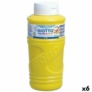 peinture pour doigts Giotto Jaune 750 ml (6 Unités)