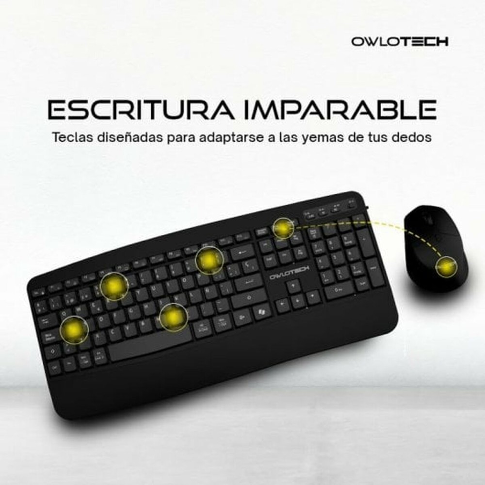 Keyboard and Mouse Owlotech EK500 Black