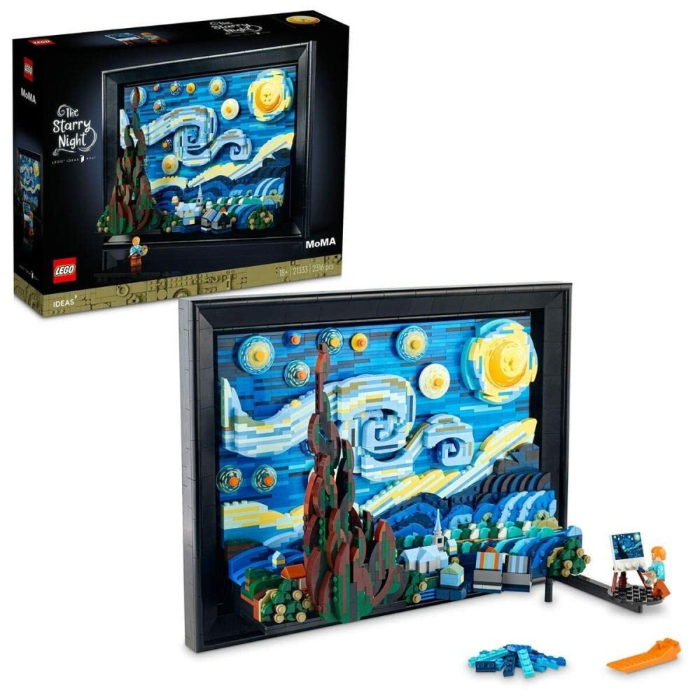 Playset   Lego The Starry Night - Vincent Van Gogh 21333         2316 Pieces 38 x 28 x 12 cm  