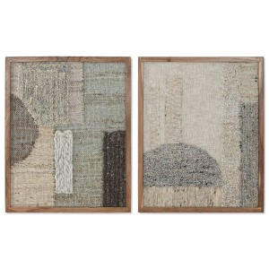 Painting Home ESPRIT Beige Grey Abstract Urban 60 x 3 x 75 cm (2 Units)