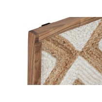 Cadre Home ESPRIT Blanc Naturel Géométrique Boho 40 x 3 x 60 cm (2 Unités)