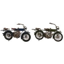 Deko-Figur Home ESPRIT Blau grün Motorrad Vintage 31 x 8 x 16 cm (2 Stück)