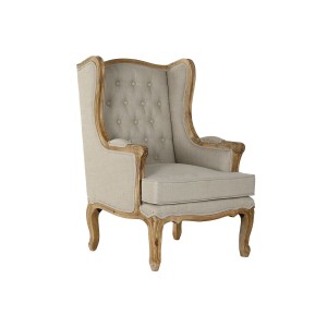 Armchair Home ESPRIT White Natural Mango wood 72 x 75 x 110 cm