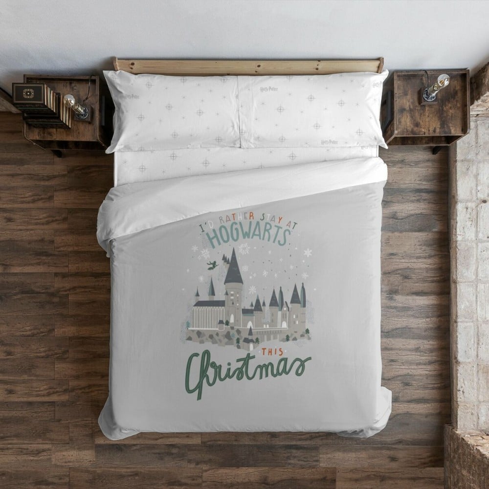 Bettdeckenbezug Harry Potter Hogwarts in Christmas Bunt 175 Fäden 220 x 220 cm Double size