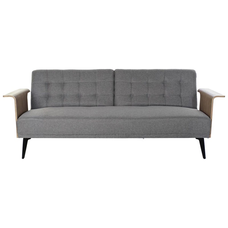 Sofabed DKD Home Decor Brown Grey Metal Urban 203 x 87 x 81 cm