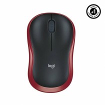 Souris sans-fil Logitech M185 Noir Rouge Monochrome 1000 dpi