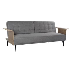 Canapé Convertible DKD Home Decor Marron Gris Métal Urbaine 203 x 87 x 81 cm