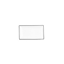 Plateau apéritif Quid Gastro Blanc Noir Céramique 16,5 x 9,5 x 2 cm (12 Unités)