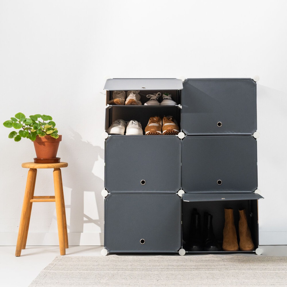 Portable Modular Shoe Cabinet InnovaGoods Grey