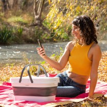 Folding Picnic Basket with Lid-Table Pickning InnovaGoods