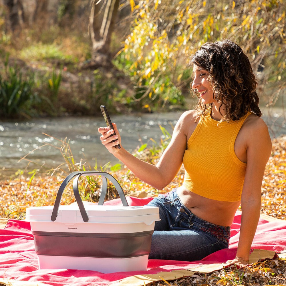 Panier de Pique-nique Pliable avec Couvercle-table Pickning InnovaGoods