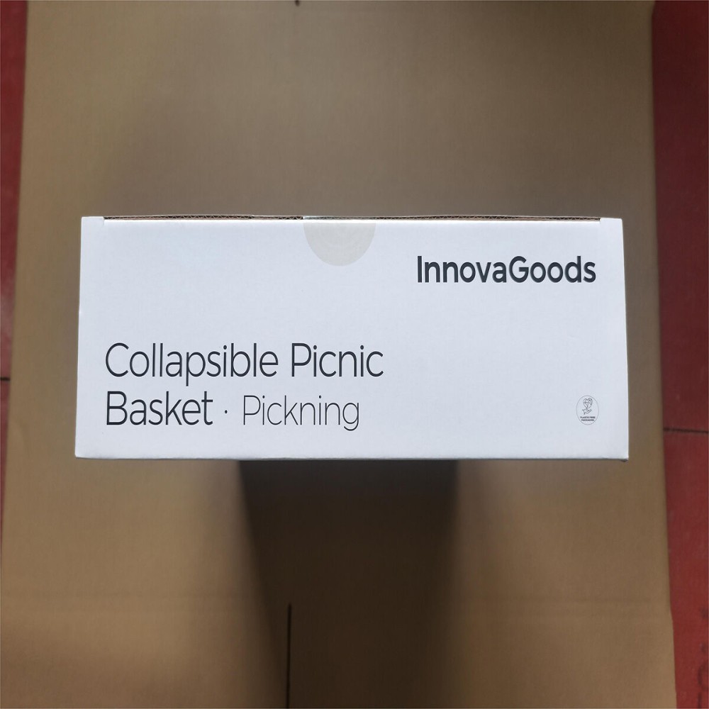 Folding Picnic Basket with Lid-Table Pickning InnovaGoods