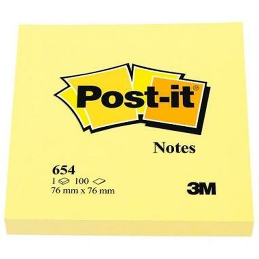 Haftnotizen Post-it CANARY YELLOW Gelb 7,6 x 7,6 cm 24 Stücke 76 x 76 mm