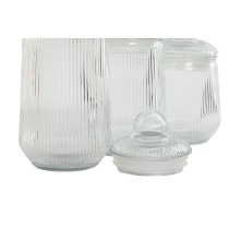 Set de 3 Boites Home ESPRIT Transparent Silicone Verre 1,4 L 3 Pièces