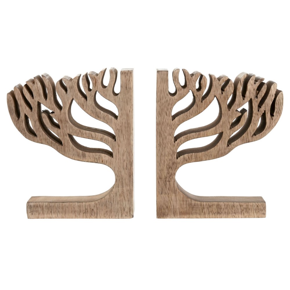 porte-livre Home ESPRIT Naturel Bois de manguier Arbre de vie 25 x 5 x 15 cm