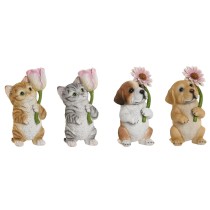 Decorative Figure Home ESPRIT Multicolour animals 10,5 X 9 X 18,5 cm (4 Units)