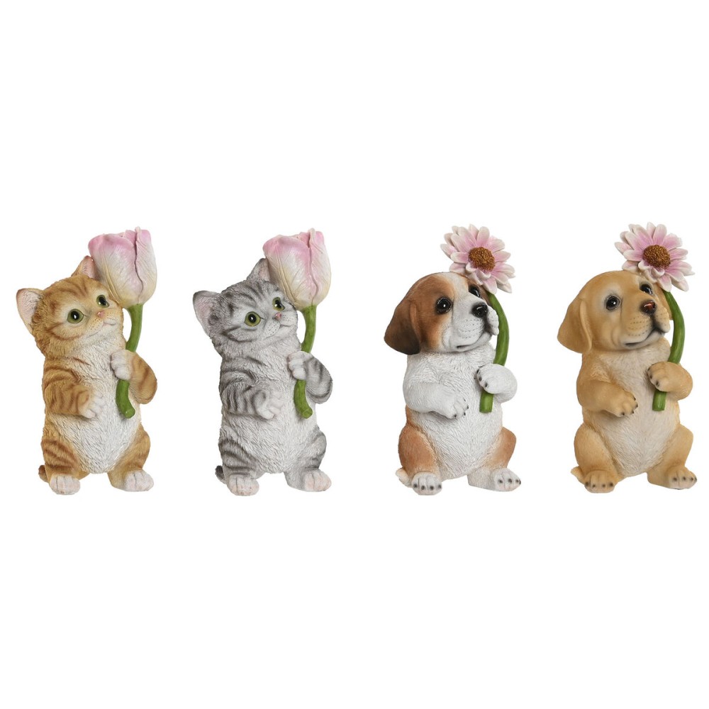 Figurine Décorative Home ESPRIT Multicouleur animaux 10,5 X 9 X 18,5 cm (4 Unités)