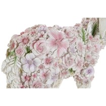 Figurine Décorative Home ESPRIT Blanc Multicouleur Fleurs 34 X 13,5 X 18,5 cm (2 Unités)