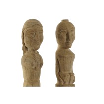 Decorative Figure Home ESPRIT Natural 7,5 x 7,5 x 50 cm Statue (2 Pieces)