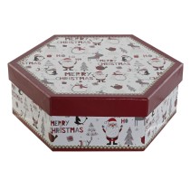 Christmas Baubles Home ESPRIT White Red PVC (7 Units)