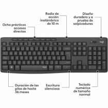 Keyboard Logitech Black Spanish Qwerty German