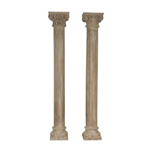 Garten-Statuen Home ESPRIT Teakholz 36 x 36 x 229 cm Säule