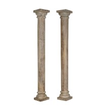 Statues de jardin Home ESPRIT bois de teck 40 x 40 x 287 cm Colonne