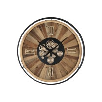 Wall Clock Home ESPRIT Black Natural Crystal Pine 87,2 X 8 X 87,2 cm