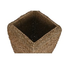 Set de pots de fleurs Home ESPRIT Naturel Métal Fibre naturelle 40 x 40 x 70 cm (3 Pièces)