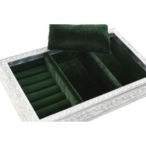 Boîte à bijoux Home ESPRIT Vert Argenté Bois Aluminium 25 x 15 x 5 cm