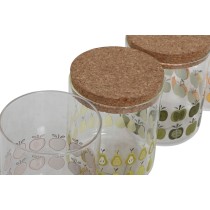 Tin Home ESPRIT Yellow Green Natural Cork Silicone Borosilicate Glass Shabby Chic 700 ml (4 Units)