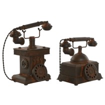 Figurine Décorative Home ESPRIT Bronze Vintage Téléphone 21 x 12 x 18 cm (2 Unités)