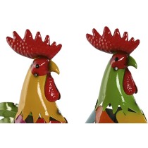 Decorative Figure Home ESPRIT Multicolour Rooster 37 X 15,5 X 44,5 cm (2 Units)