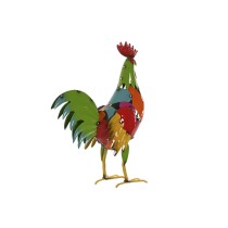 Decorative Figure Home ESPRIT Multicolour Rooster 37 X 15,5 X 44,5 cm (2 Units)