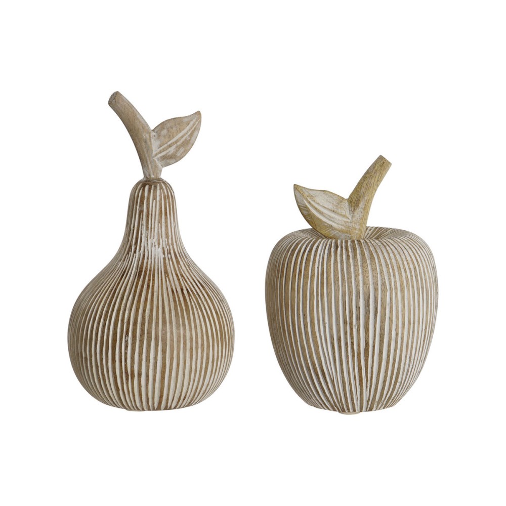 Decorative Figure Home ESPRIT White Fruit 12 x 12 x 23 cm (2 Units)