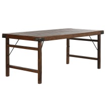 Folding Table Home ESPRIT Natural Recycled Wood 182 x 90 x 76 cm