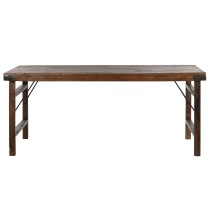 Folding Table Home ESPRIT Natural Recycled Wood 182 x 90 x 76 cm