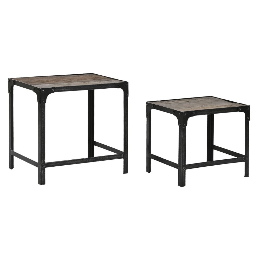 Jeu de 2 tables Home ESPRIT Naturel 48 x 36 x 45 cm