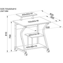 Desk Techly ICA-TB 218 Beech MDF Wood 70 X 81 X 51 cm