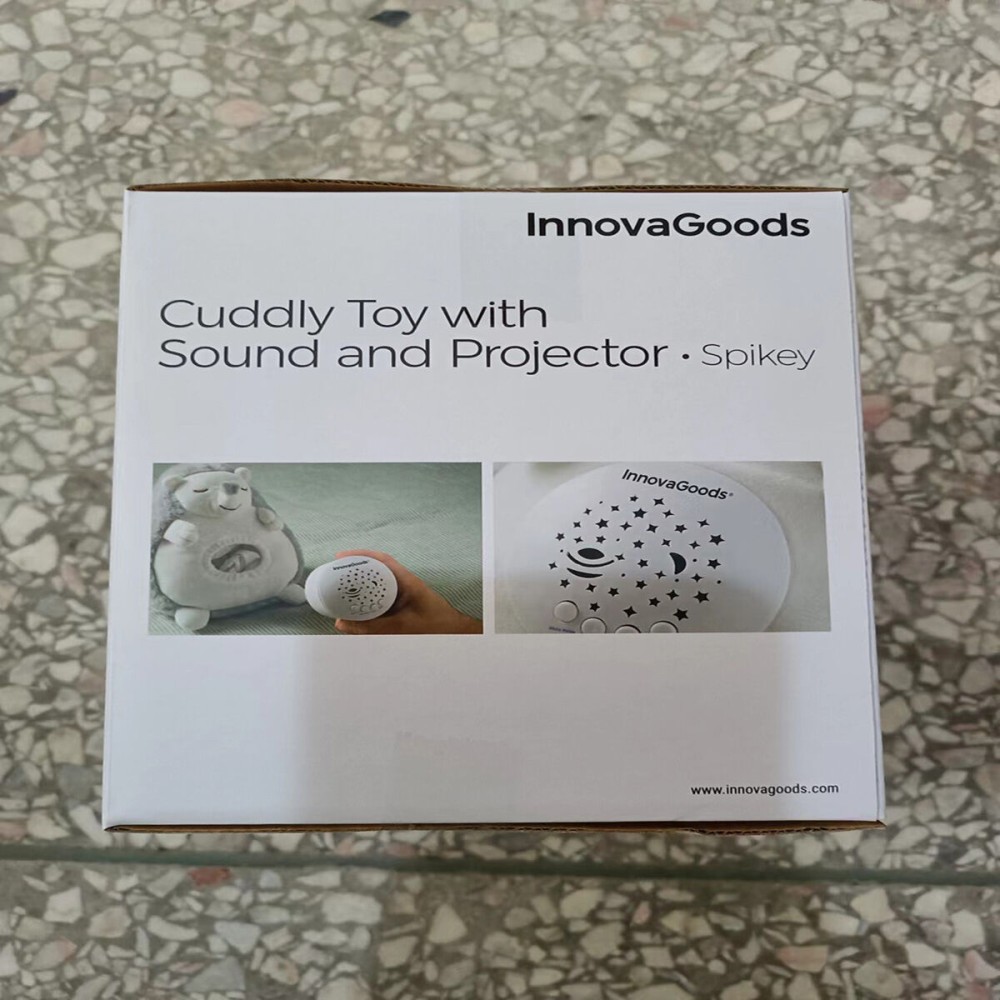 Hedgehog Soft Toy with White Noise and Nightlight Projector Spikey InnovaGoods